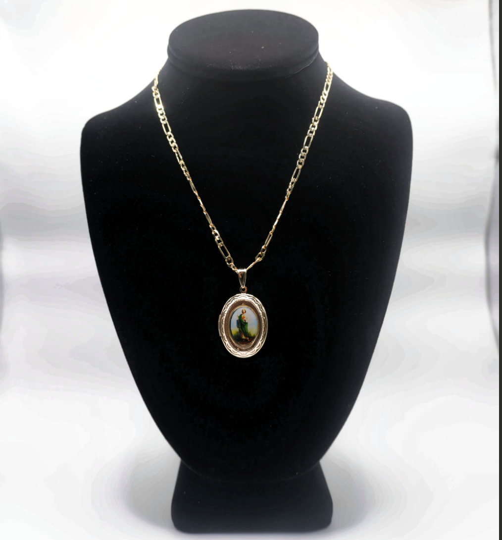 San Judas Keepsake Locket Necklace