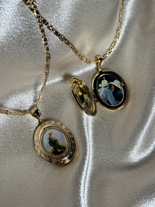 San Judas Keepsake Locket Necklace